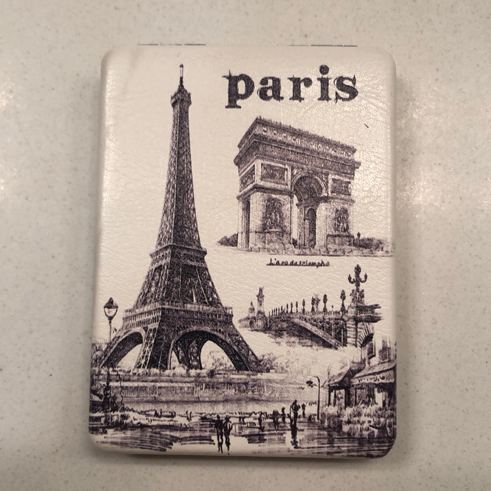 Paris Black and White Compact Mirror Travel